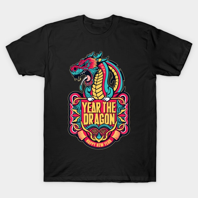 Chinese New Year- Year of the Dragon 2024 T-Shirt by IceTees